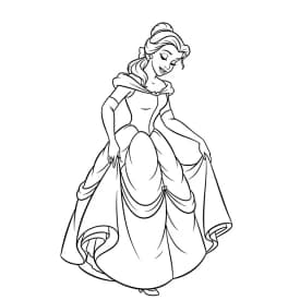 Desenhos de a bela e a fera para imprimir e colorir