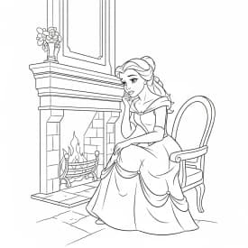 Desenhos de a bela e a fera para imprimir e colorir