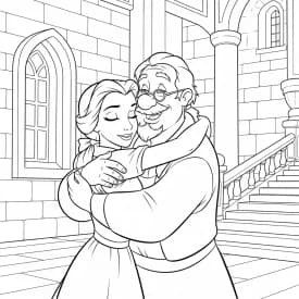 Desenhos de a bela e a fera para imprimir e colorir