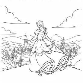 Desenhos de a bela e a fera para imprimir e colorir