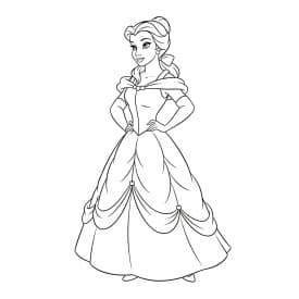 Desenhos de a bela e a fera para imprimir e colorir