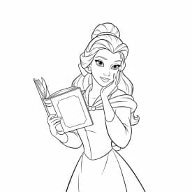 Desenhos de a bela e a fera para imprimir e colorir