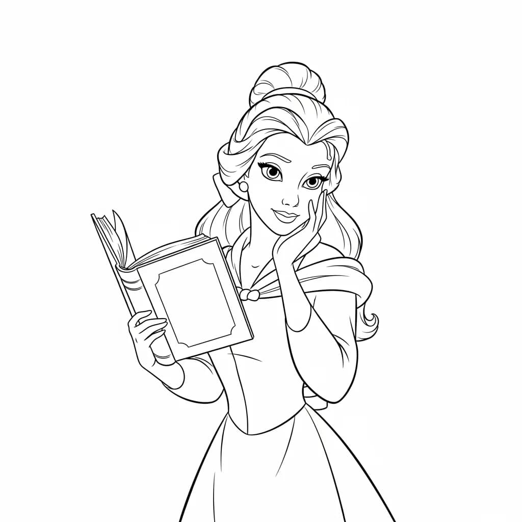 Desenhos de a bela e a fera para imprimir e colorir