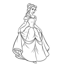 Desenhos de a bela e a fera para imprimir e colorir