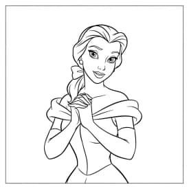 Desenhos de a bela e a fera para imprimir e colorir