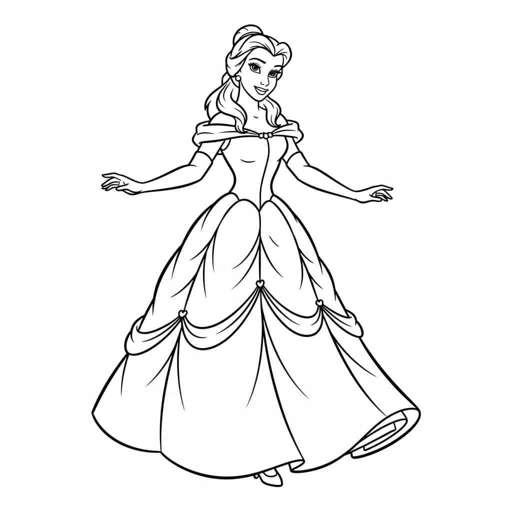 Desenhos de a bela e a fera para imprimir e colorir