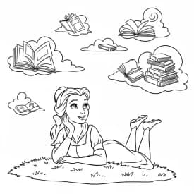 Desenhos de a bela e a fera para imprimir e colorir