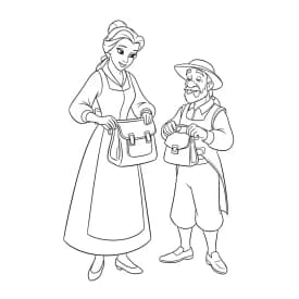Desenhos de a bela e a fera para imprimir e colorir