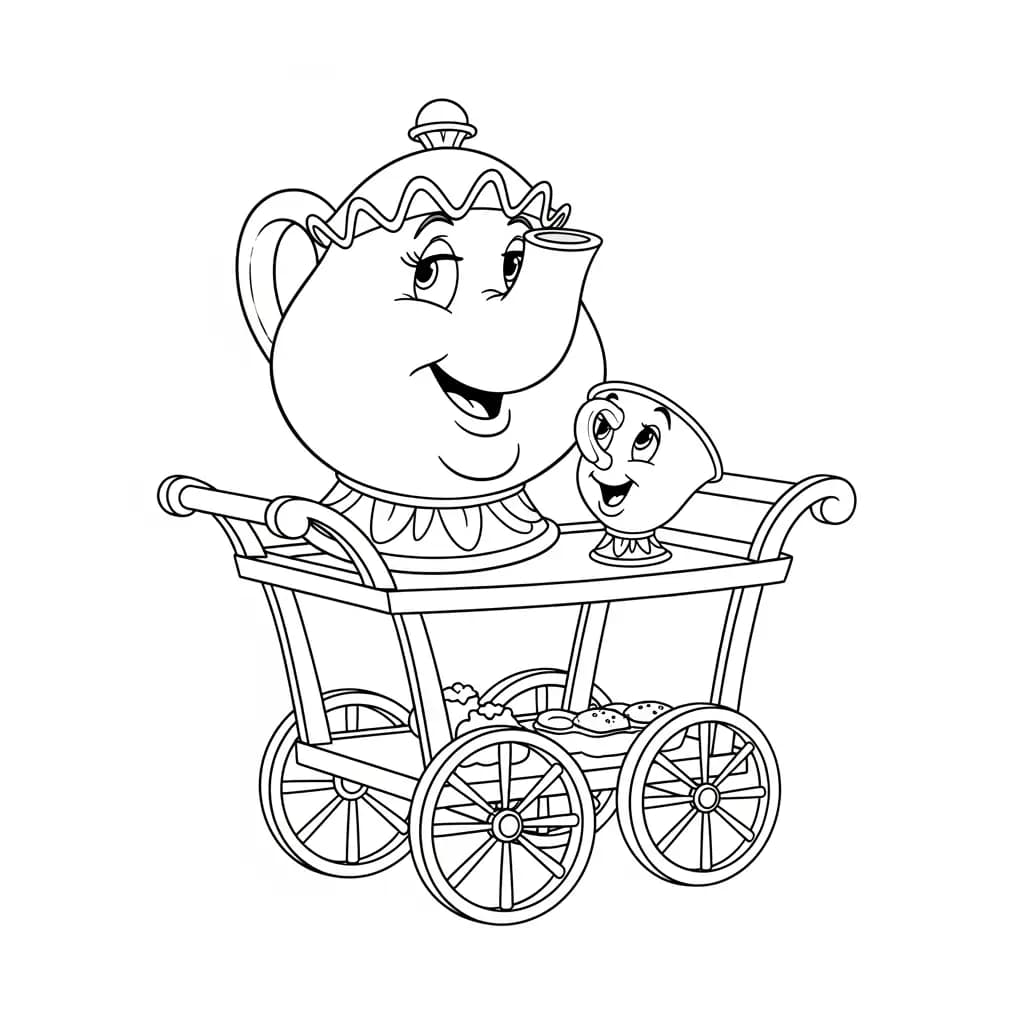 Desenhos de a bela e a fera para imprimir e colorir