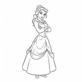 Desenhos de a bela e a fera para imprimir e colorir