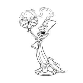 Desenhos de a bela e a fera para imprimir e colorir