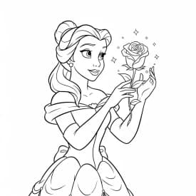 Desenhos de a bela e a fera para imprimir e colorir