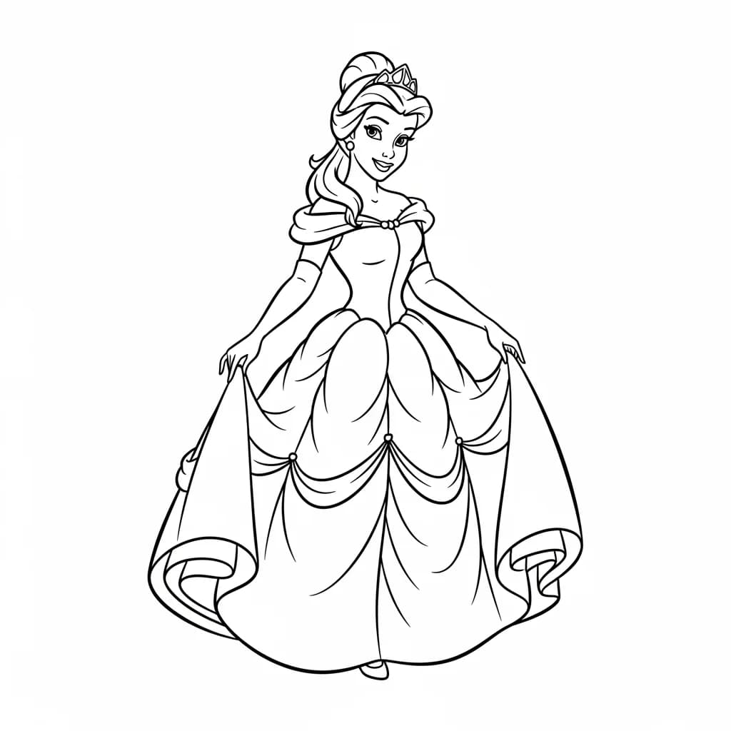 Desenhos de a bela e a fera para imprimir e colorir