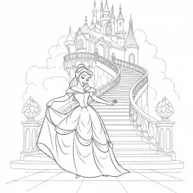 Desenhos de a bela e a fera para imprimir e colorir