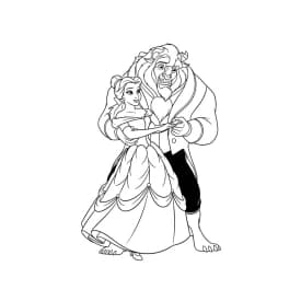 Desenhos de a bela e a fera para imprimir e colorir