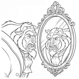 Desenhos de a bela e a fera para imprimir e colorir