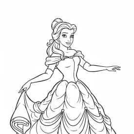 Desenhos de a bela e a fera para imprimir e colorir