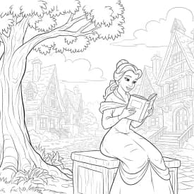 Desenhos de a bela e a fera para imprimir e colorir