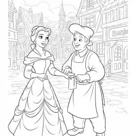 Desenhos de a bela e a fera para imprimir e colorir