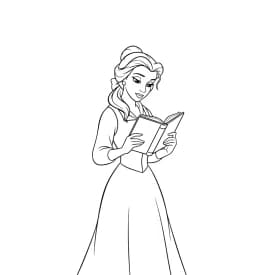 Desenhos de a bela e a fera para imprimir e colorir