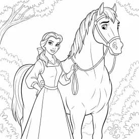 Desenhos de a bela e a fera para imprimir e colorir