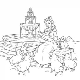 Desenhos de a bela e a fera para imprimir e colorir