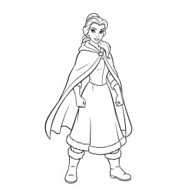 Desenhos de a bela e a fera para imprimir e colorir