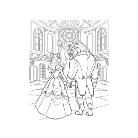 Desenhos de a bela e a fera para imprimir e colorir