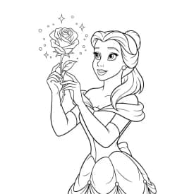 Desenhos de a bela e a fera para imprimir e colorir