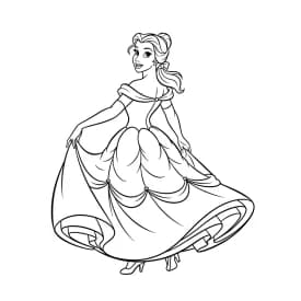 Desenhos de a bela e a fera para imprimir e colorir