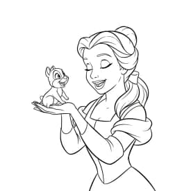 Desenhos de a bela e a fera para imprimir e colorir