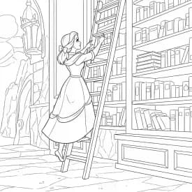 Desenhos de a bela e a fera para imprimir e colorir