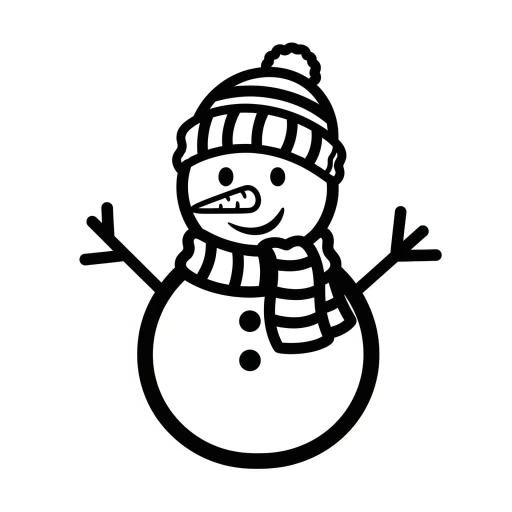 desenho de boneco de neve para colorir