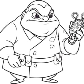 Desenho para Colorir da Lilo e Stitch de Mãos Dadas com Expressão Curiosa Desenho para Colorir do Dr. Jumba – Cientista Maluco de Lilo & Stitch