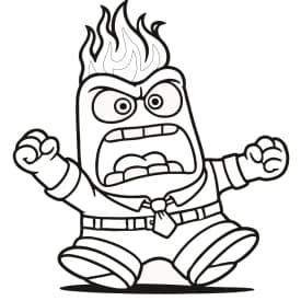 Desenho para Colorir Alegria e Bing Bong: A Dupla da Imaginação Desenho para Colorir Raiva Pegando Fogo: Um Momento Explosivo