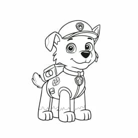 Desenho da Skye no Helicóptero da Patrulha Canina para Colorir Desenho da Patrulha Canina para Colorir - Rocky em Cena de Reciclagem
