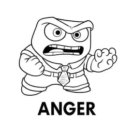 Desenho para Colorir Alegria Deitada: Um Momento de Pura Felicidade Desenho para Colorir Raiva: Solte as Cores Dessa Emoção Explosiva