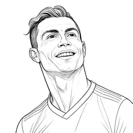 Desenho do Ryder da Patrulha Canina para Colorir - Em Ação Desenho para colorir do Cristiano Ronaldo comemorando um gol com uniforme da seleção, chuteiras, bola de futebol aos pés e expressão determinada — ideal para fãs do futebol, imprimir grátis e homenagear o ídolo português.