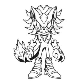 Desenho para Colorir do Dark Sonic – Poder Sombrio