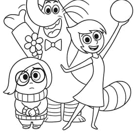 Desenho para Colorir da Alegria com Esfera de Memória – Divertida Mente Desenho para Colorir Alegria, Tristeza e Bing Bong: Emoção e Imaginação