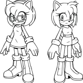 Desenho para Colorir da Amy Rose – Amiga do Sonic