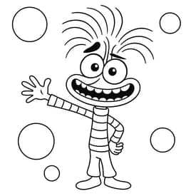 Desenho para Colorir Medo Derrubando Caneca: Um Momento de Puro Susto Desenho para Colorir Medo: O Mais Nervoso de Divertida Mente