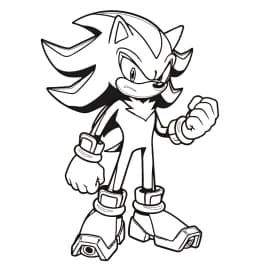 Desenho para Colorir do Shadow the Hedgehog – Força e Mistério
