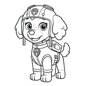 Desenho de Halloween da Patrulha Canina para Colorir Desenho da Patrulha Canina para Colorir - Skye em Cena Aérea