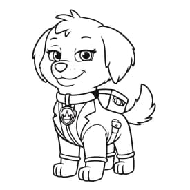 Desenho da Patrulha Canina para Colorir - Rubble em Cena de Construção Desenho da Sweetie da Patrulha Canina para Colorir