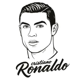 Ilustração de Cristiano Ronaldo com nome estilizado