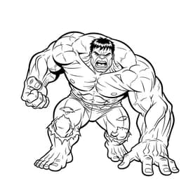 Desenho do Hulk Gritando para Colorir