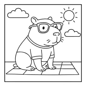 Capivara Estilosa com Óculos no Sol