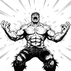 Desenho do Hulk Gritando para Colorir