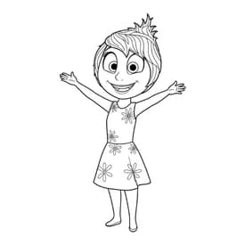 Divertida Mente  Desenho para colorir dos personagens de Divertida Mente com Alegria sorrindo, Tristeza sentada, Raiva gritando, Medo assustado e Nojinho com expressão enojada — ideal para imprimir grátis e aprender sobre emoções de forma divertida.